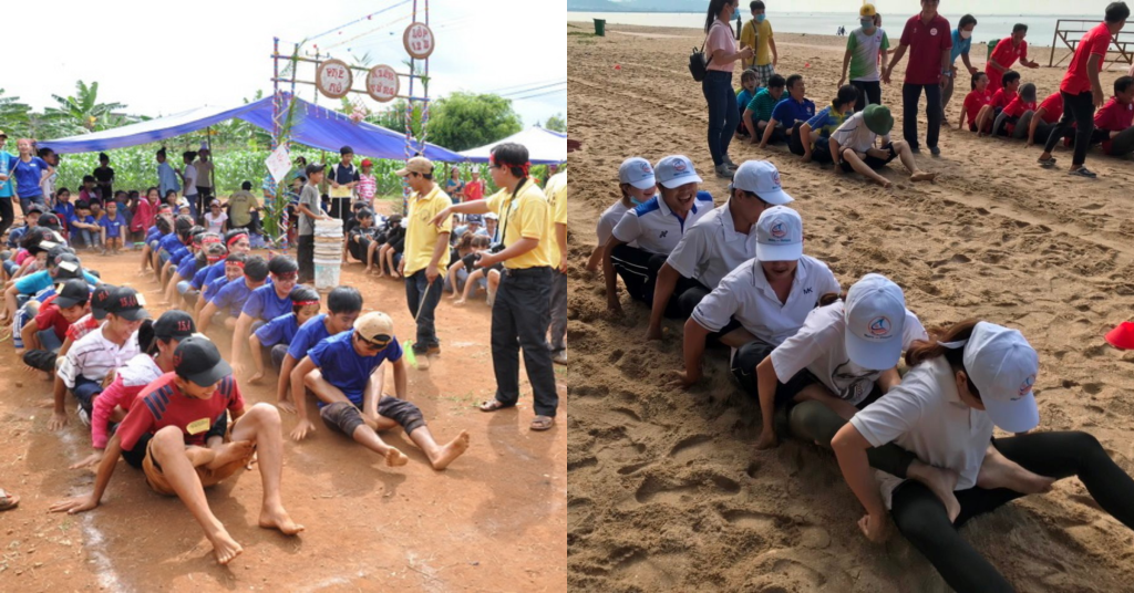 Trò chơi team building đua thuyền trên cạn