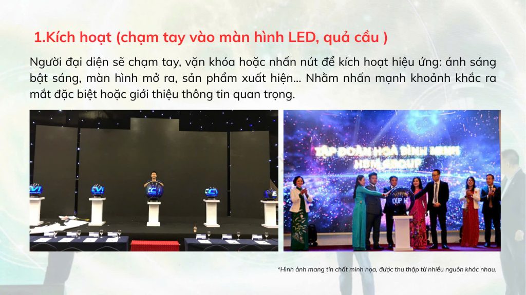 key moment chạy tay vào màn hình led